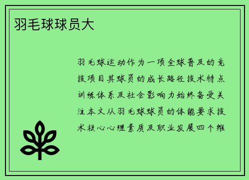 羽毛球球员大